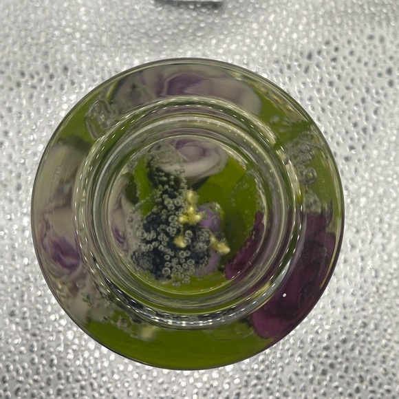 Floral Dreamlight Candle Holder Made In Germany Purple and Green - Picture 2 of 8